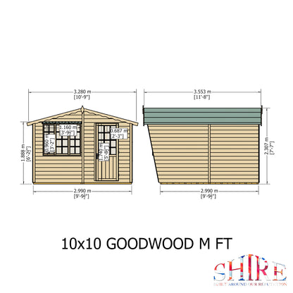 Shire Goodwood 10x10 Loglap Style C