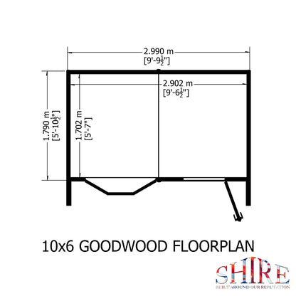 Shire Goodwood 10x6 Loglap Style C