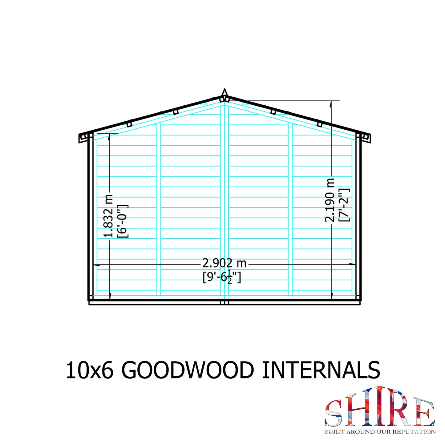 Shire Goodwood 10x6 Loglap Style C