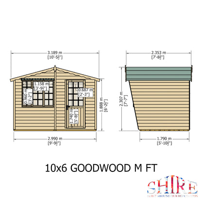 Shire Goodwood 10x6 Loglap Style C