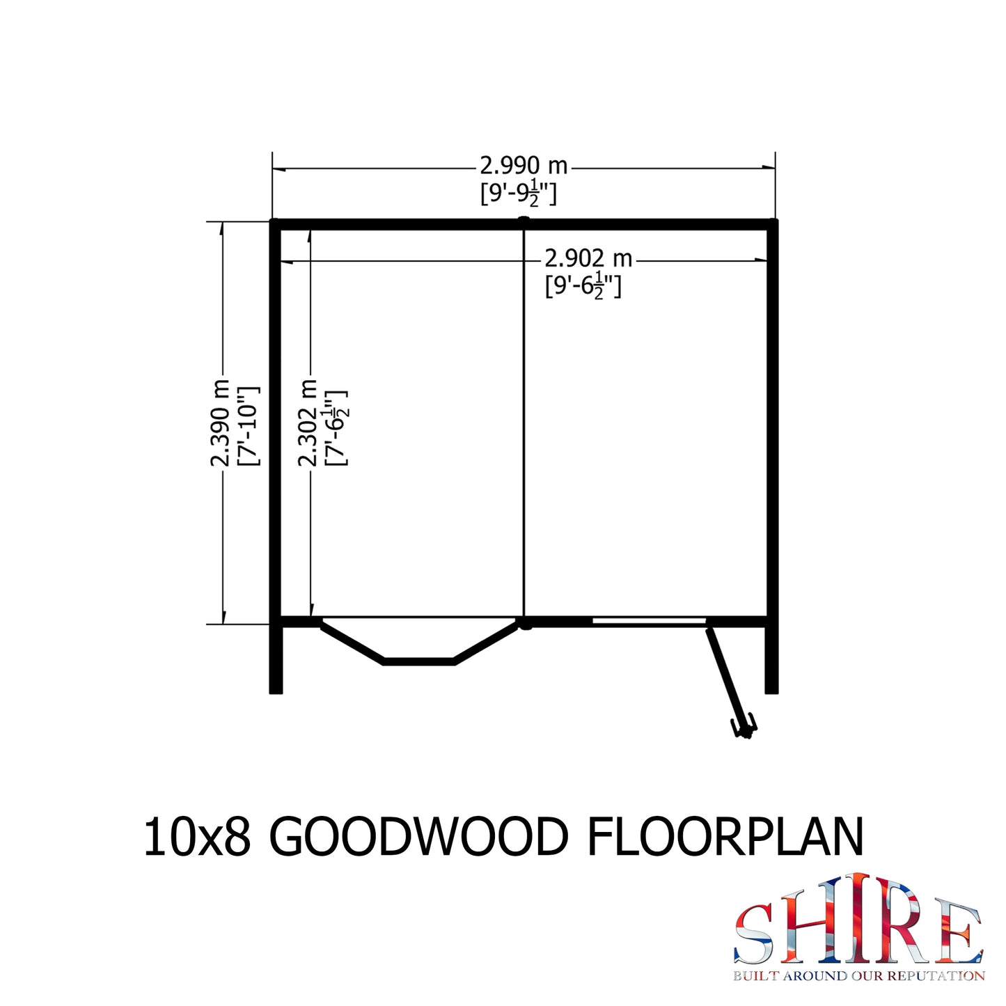 Shire Goodwood 10x8 Shiplap Style C