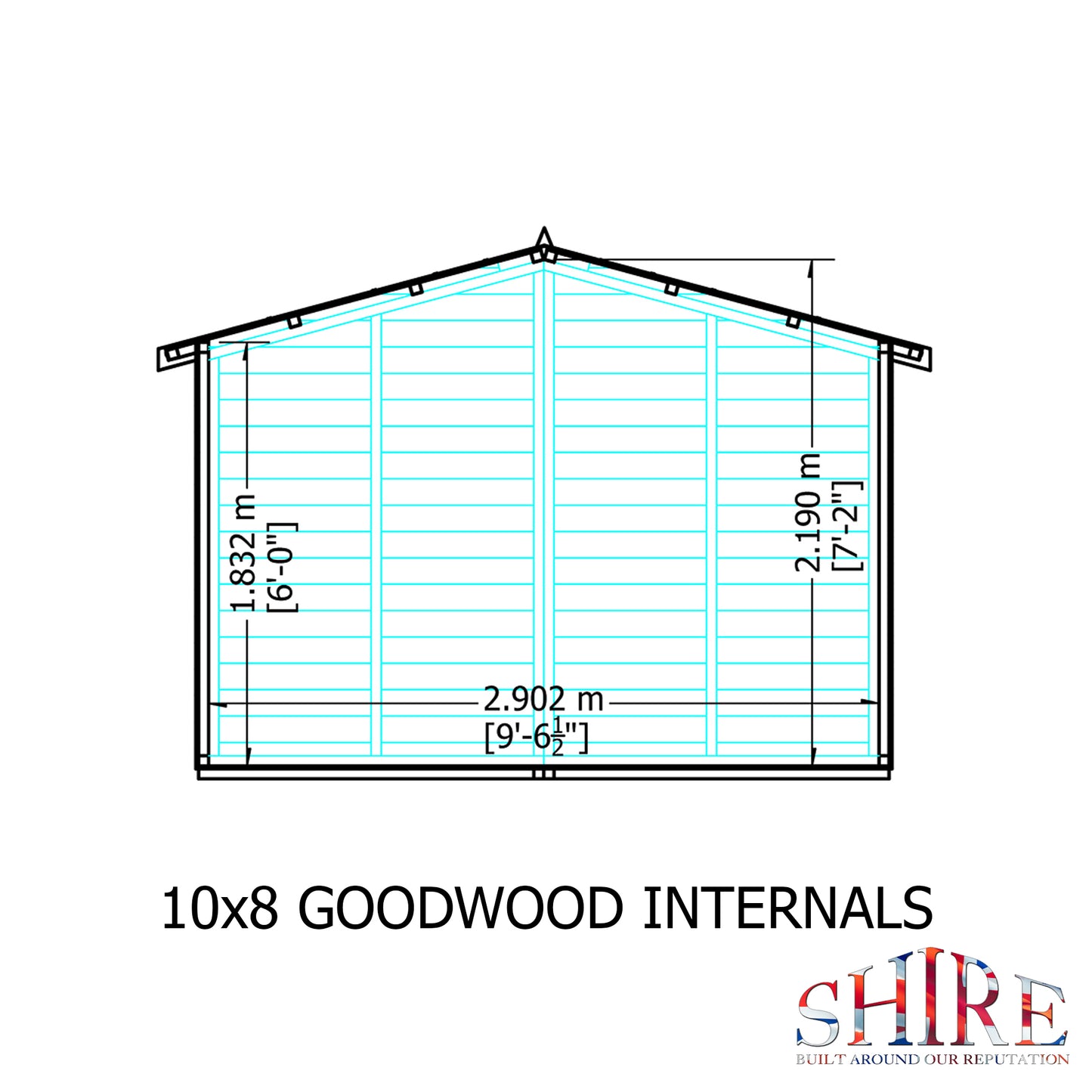 Shire Goodwood 10x8 Shiplap Style C