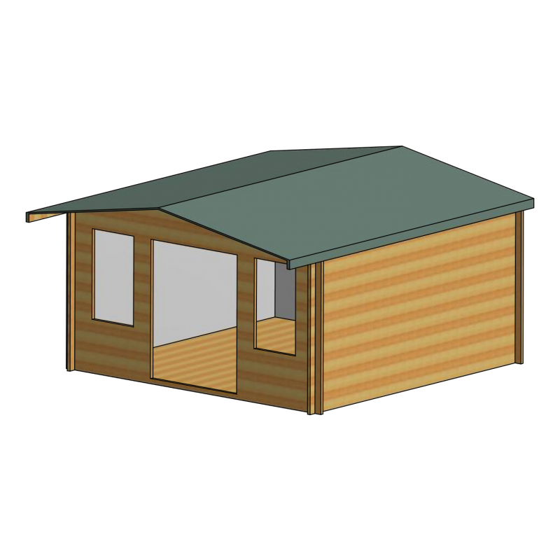 Shire Grizedale 14Gx14 Log Cabin (28mm - 70mm Logs)
