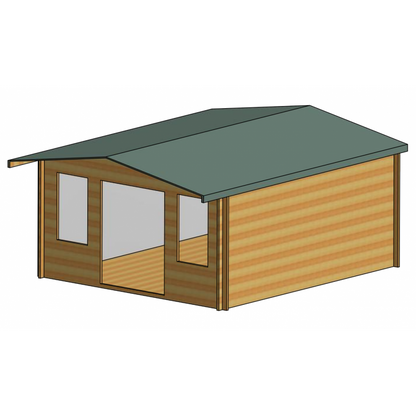 Shire Grizedale 14Gx16 Log Cabin (28mm - 70mm Logs)