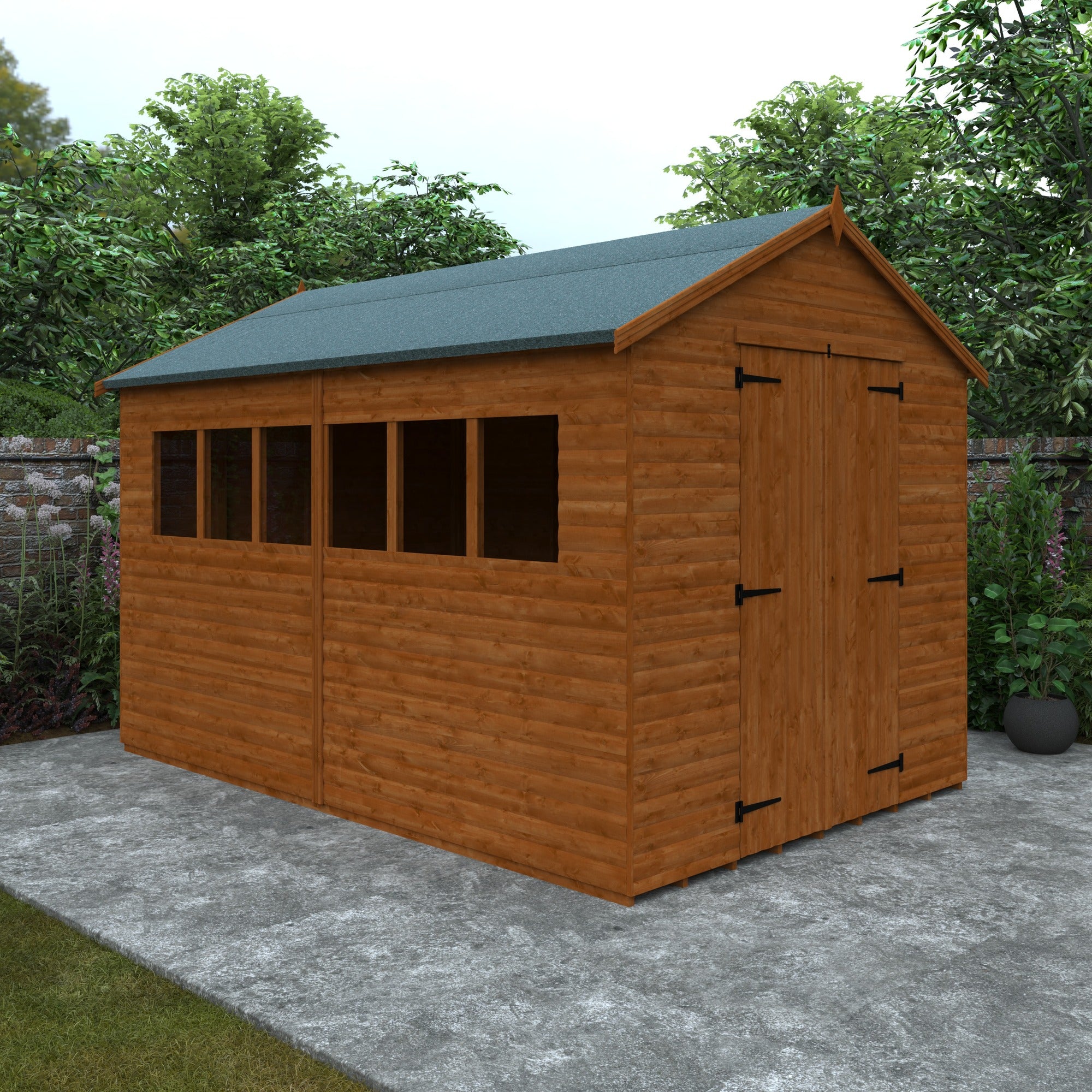 12x8 Loglap Workshop STD Framing – Heavenly Garden Store