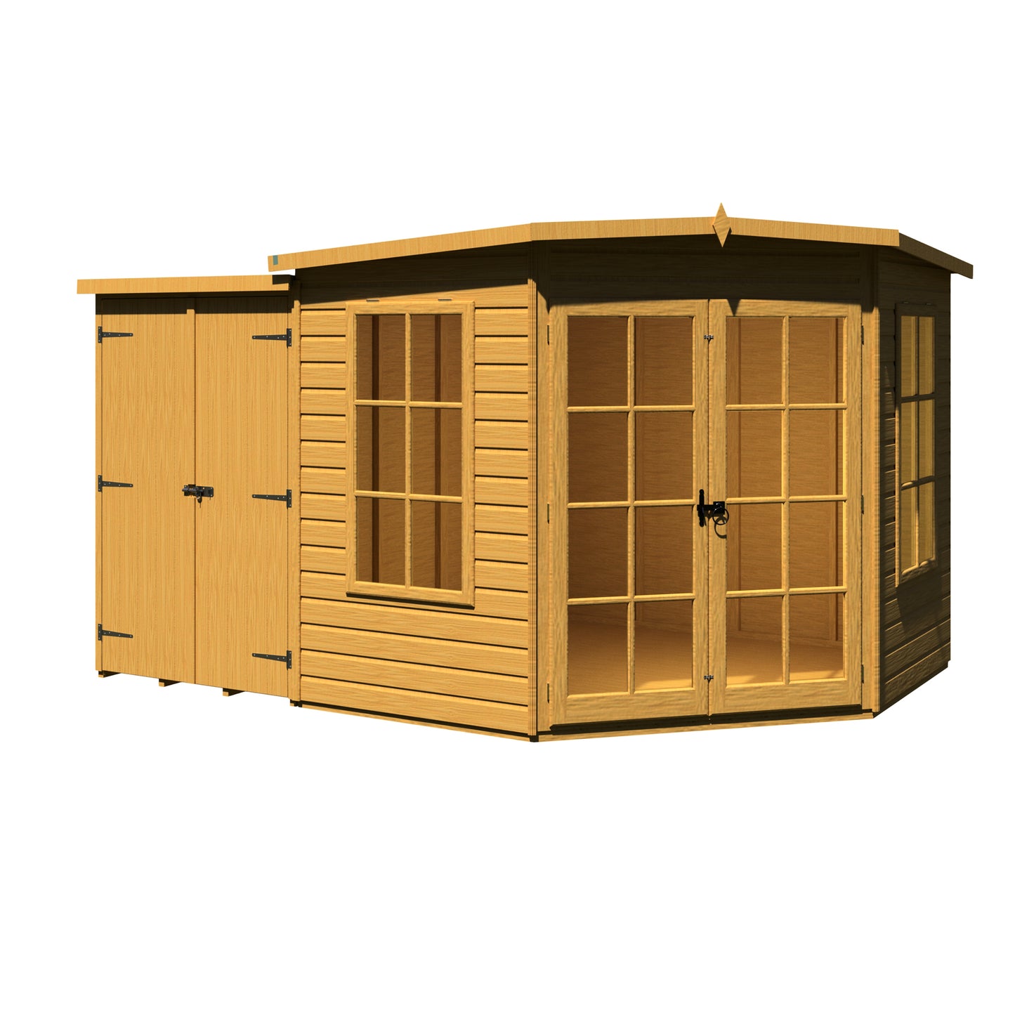 Shire Hampton with Side Shed	8 x 12