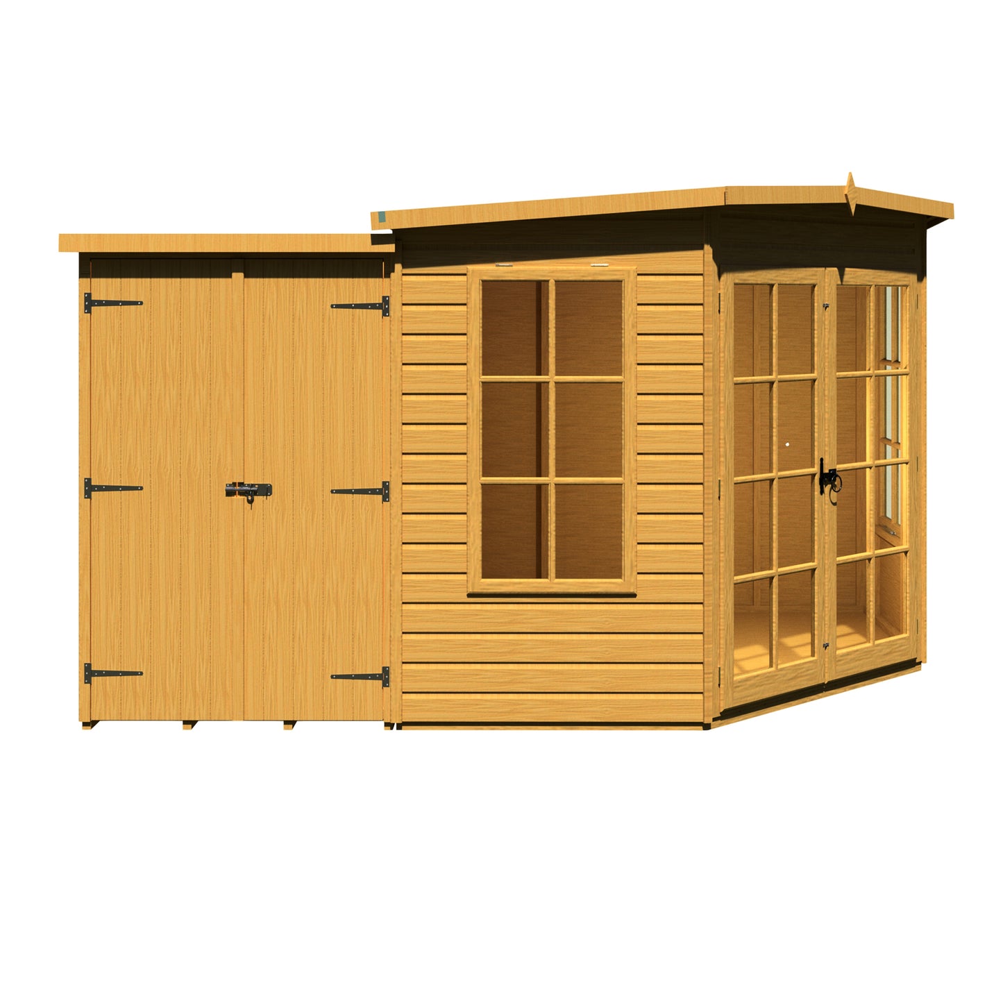 Shire Hampton with Side Shed	8 x 12