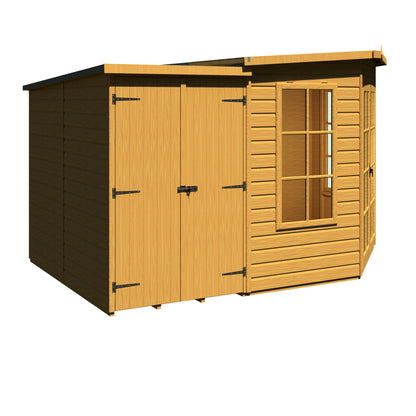 Shire Hampton with Side Shed	8 x 12