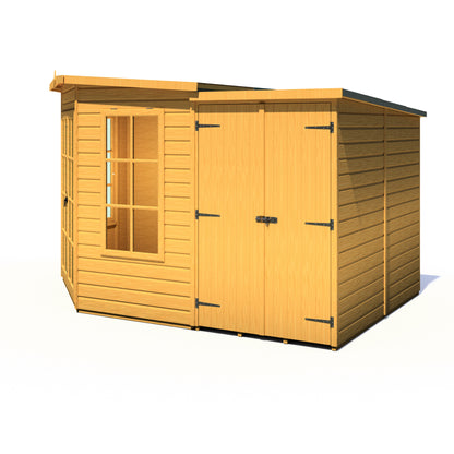 Shire Hampton with Side Shed	8 x 12