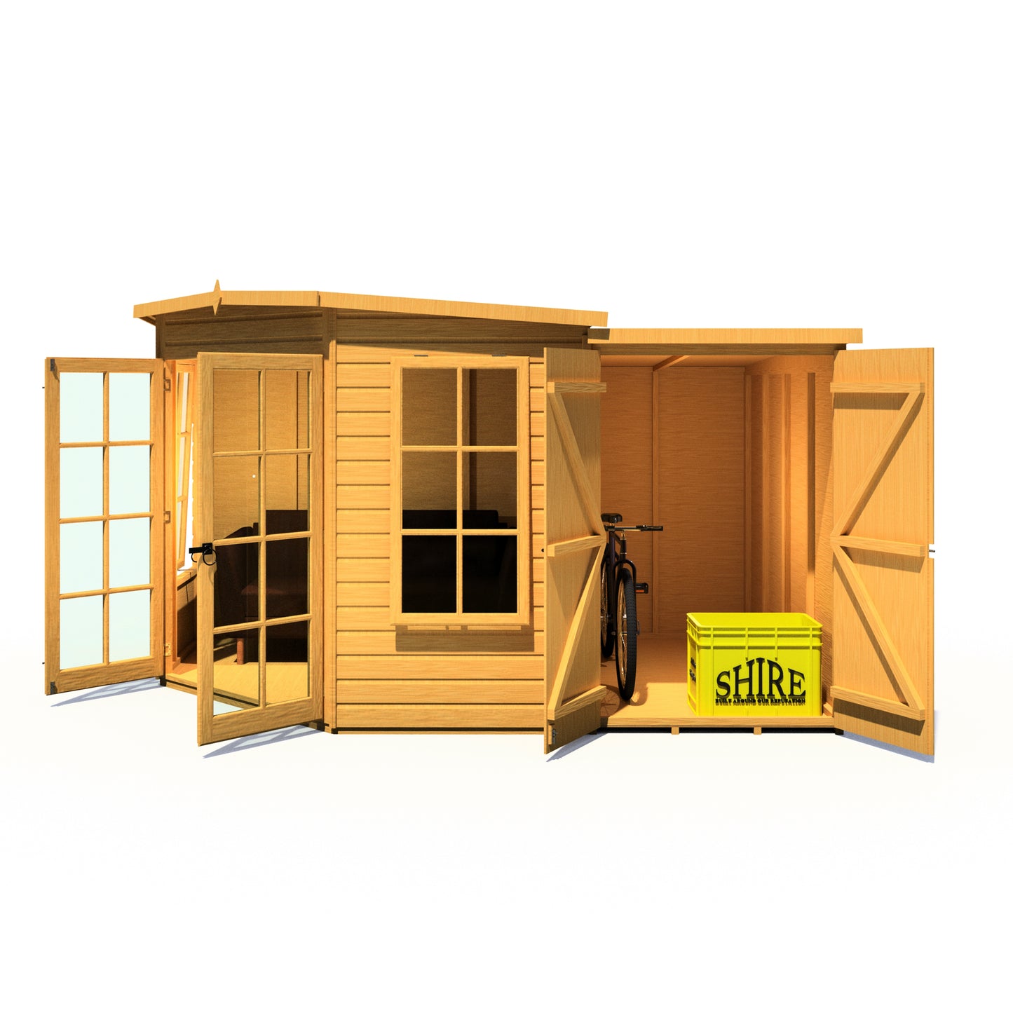 Shire Hampton with Side Shed	8 x 12