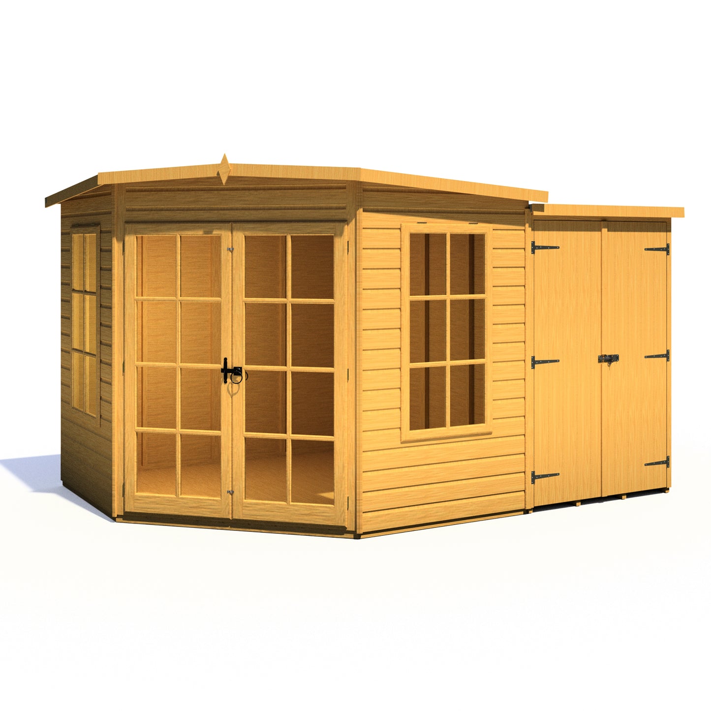 Shire Hampton with Side Shed	8 x 12