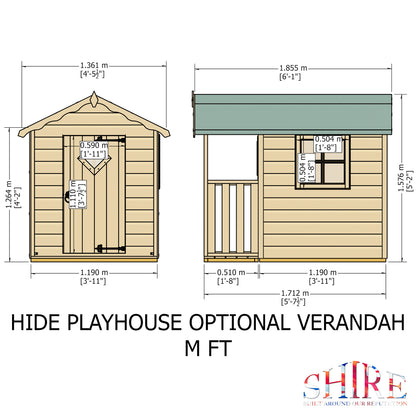 Shire Hide 4x4 Shiplap & Verandah