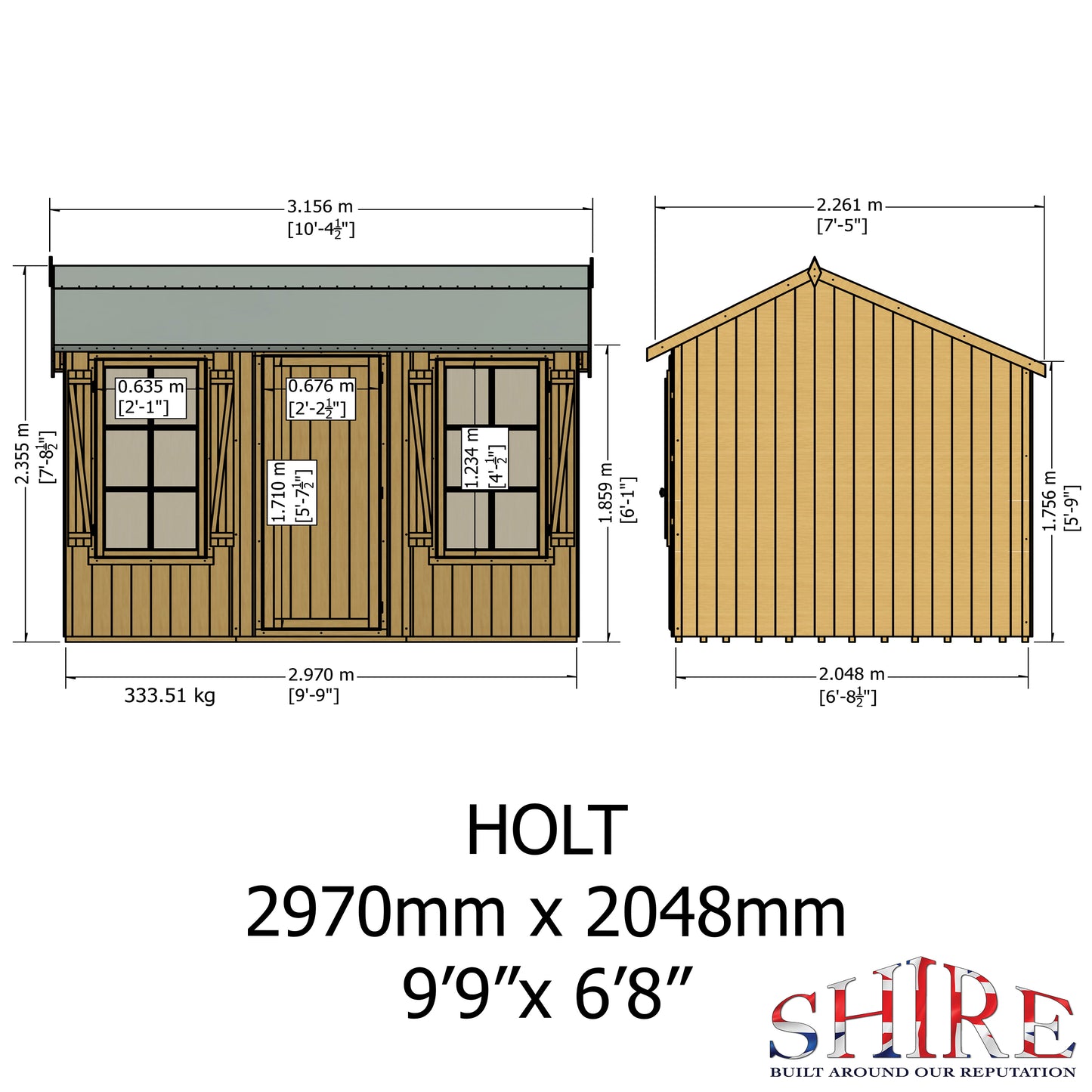 Shire Holt Single Door 7 x 10