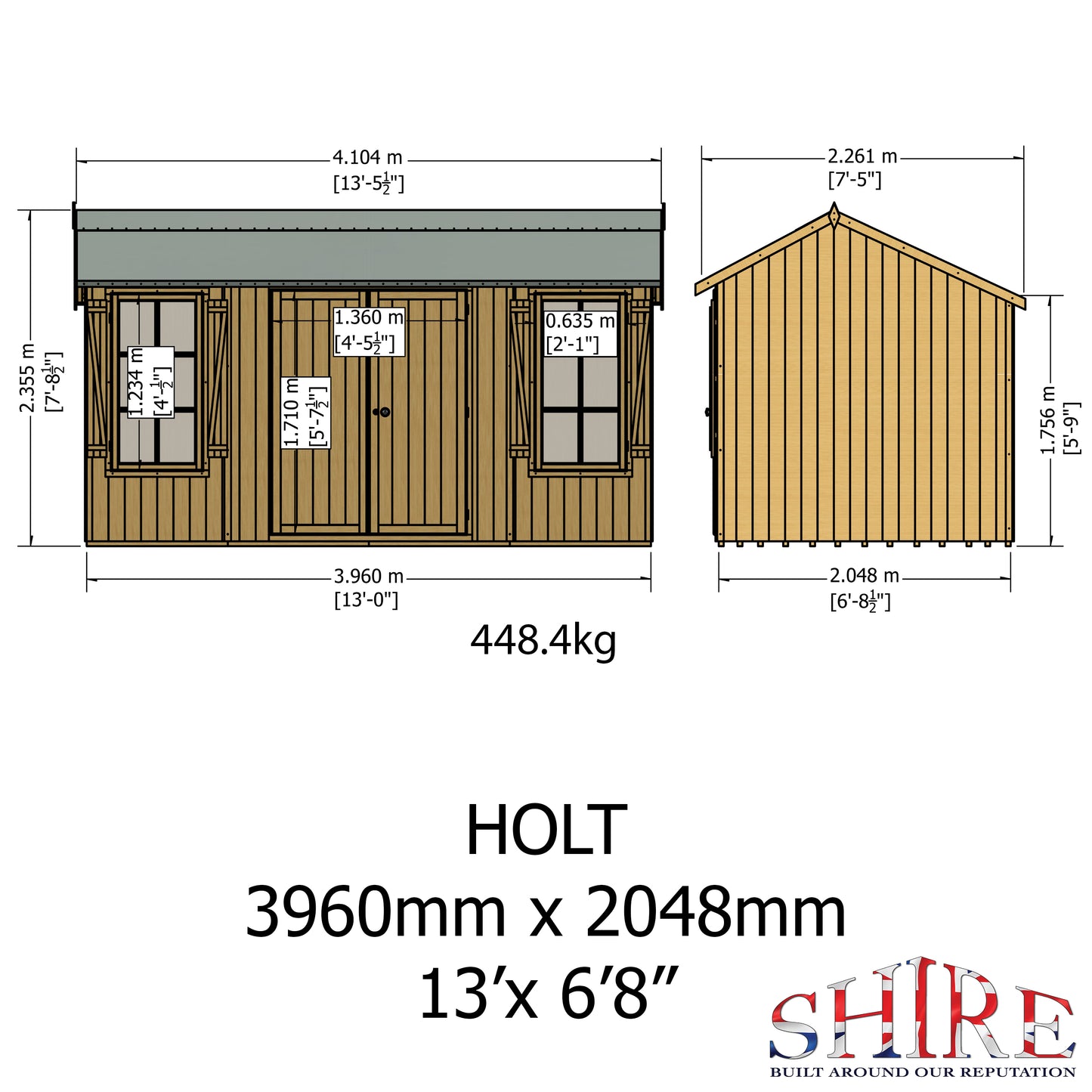 Shire Holt Double Door 7 x 13