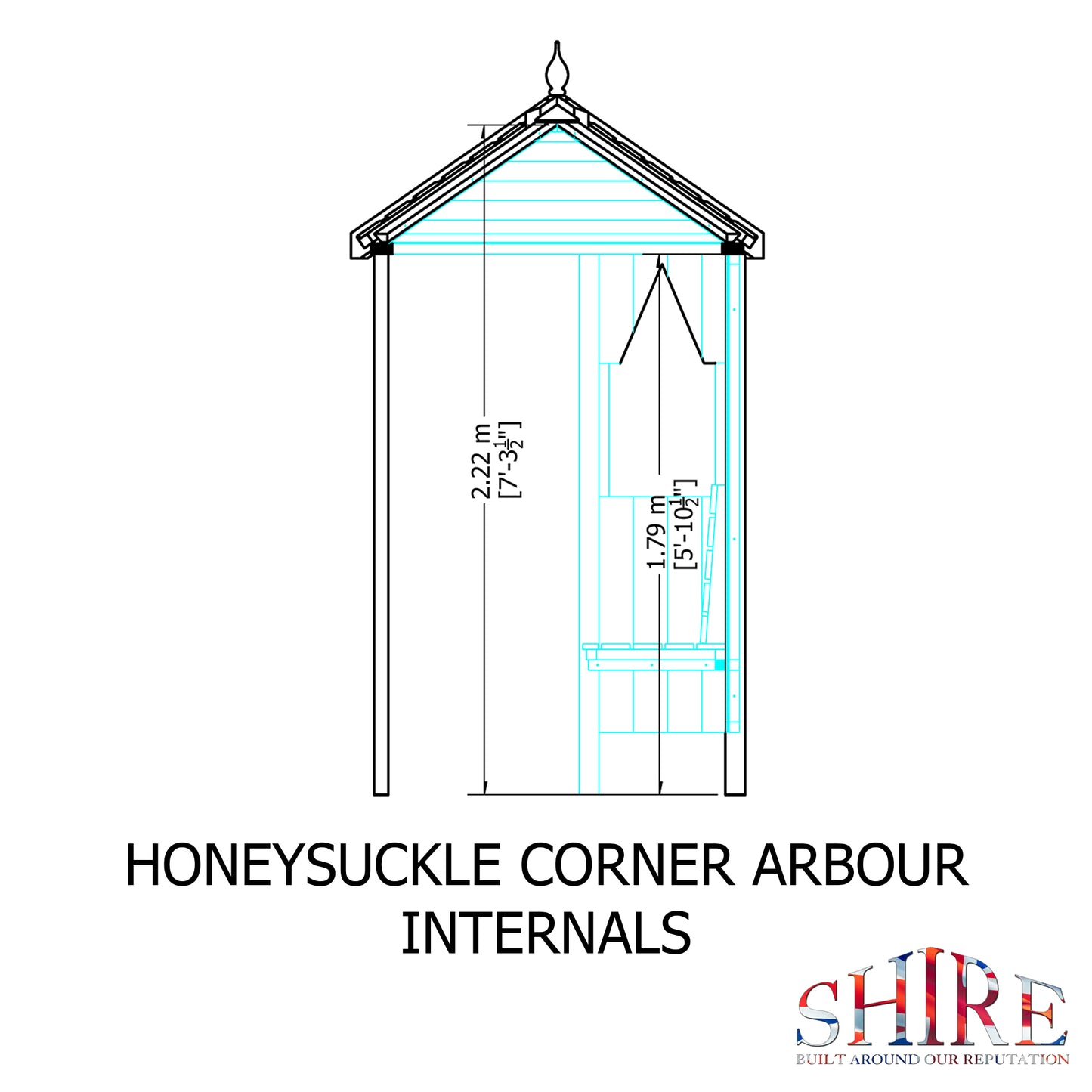 Shire Honeysuckle Corner Arbour Pressure treated