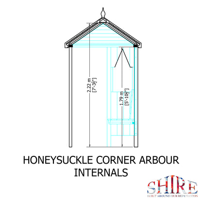 Shire Honeysuckle Corner Arbour Pressure treated