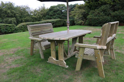 Churnet Valley Ergo 4 Seat Table Set 2XB