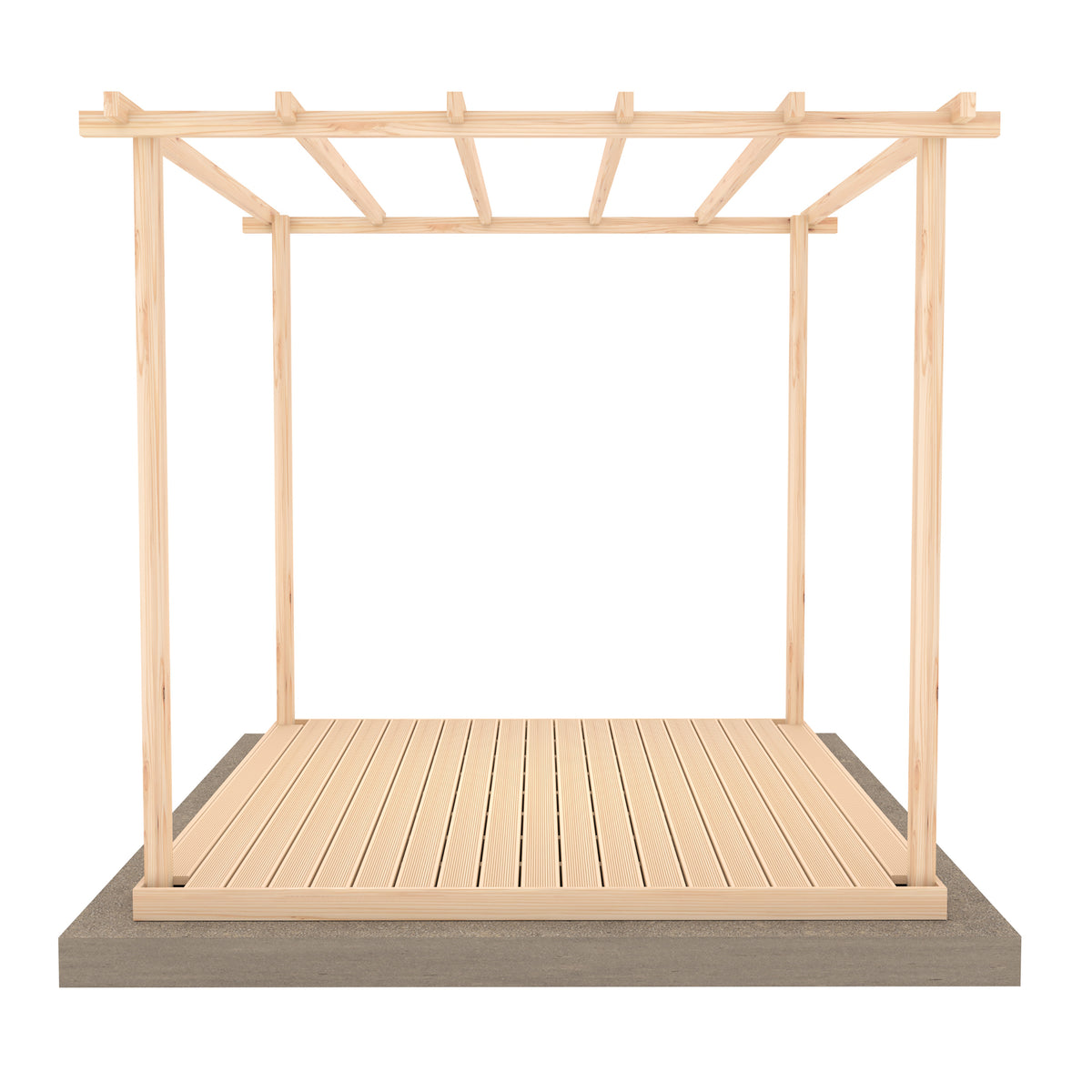 Shire Ivy Pergola Kit with Decking 8x8