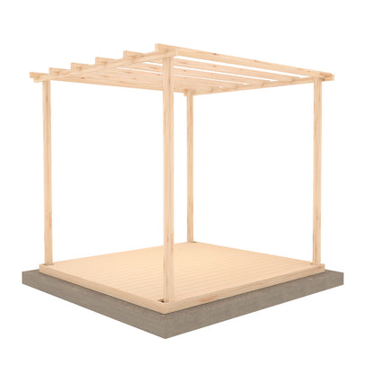 Shire Ivy Pergola Kit with Decking 8x8
