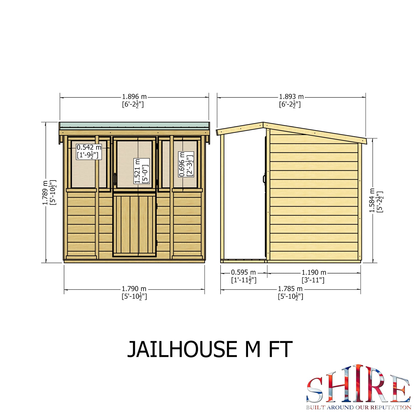 Shire Jailhouse 6x4 Loglap