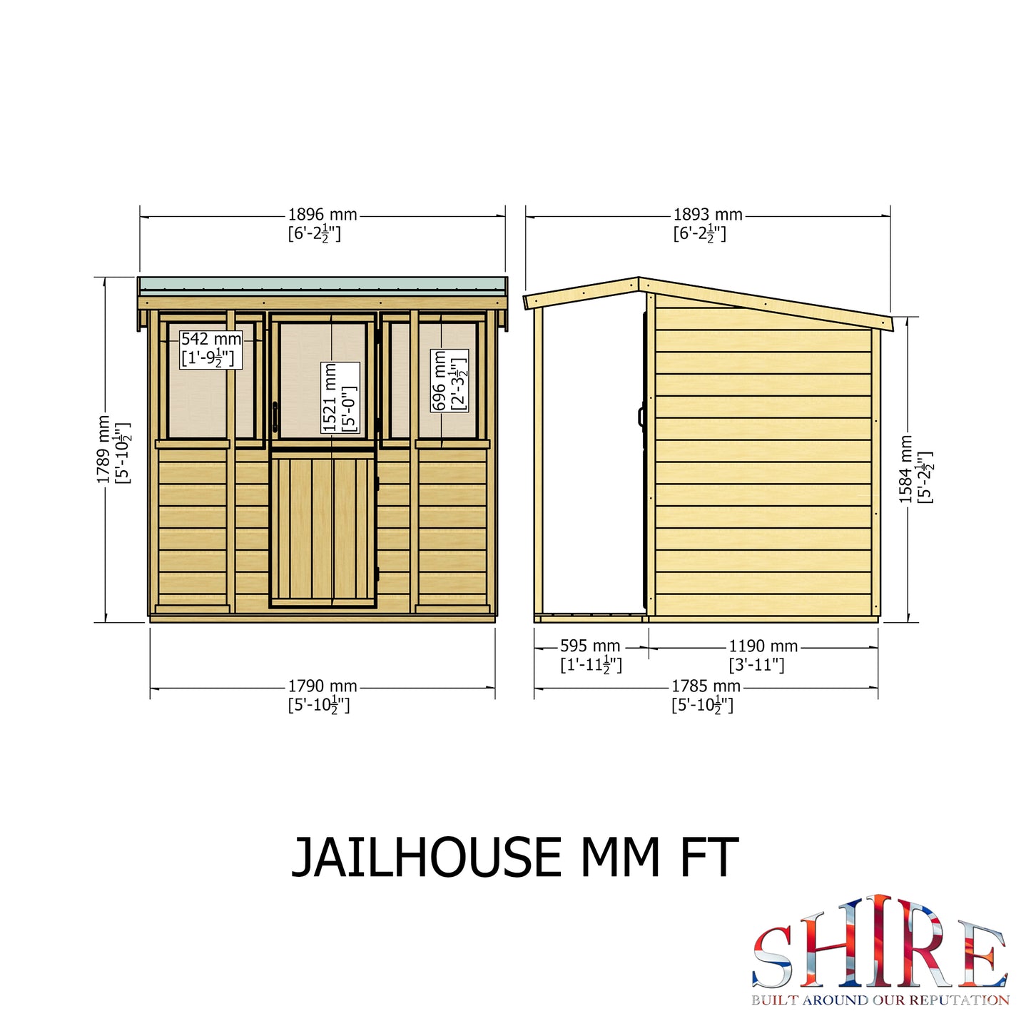 Shire Jailhouse 6x4 Loglap