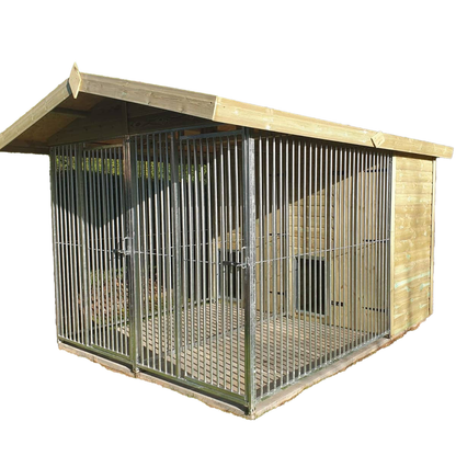 Benchmark Dog Kennel with Apex Roof - Duo 8 x 10ft, Premium Wood Range