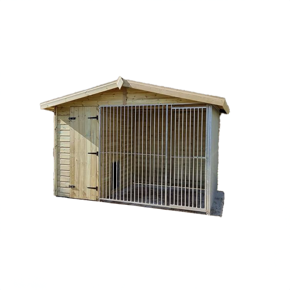 Benchmark Dog Kennel with Apex Roof - Single 10 x 4ft, Premium Wood Range