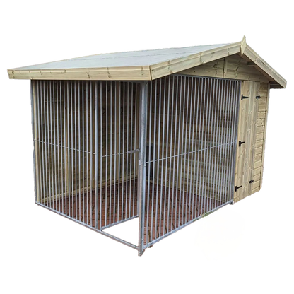 Benchmark Dog Kennel with Apex Roof - Single 10 x 6.5ft, Premium Wood Range