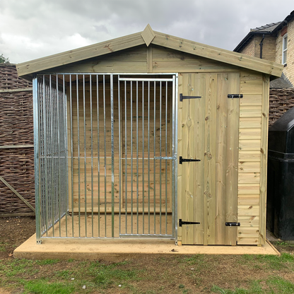 Benchmark Dog Kennel with Apex Roof - Single 8 x 4ft, Premium Wood Range