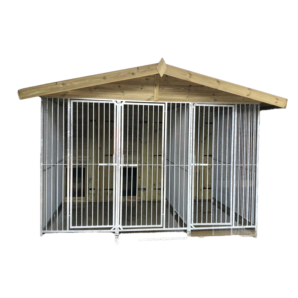 Benchmark Dog Kennel with Apex Roof - Triple 10 x 12ft, Premium Wood Range