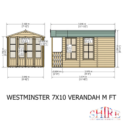 Shire Kensington 7x10 & Verandah