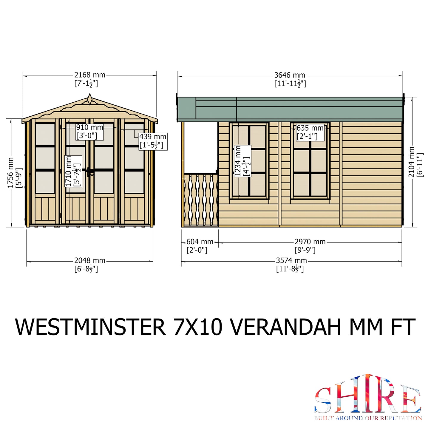 Shire Kensington 7x10 & Verandah