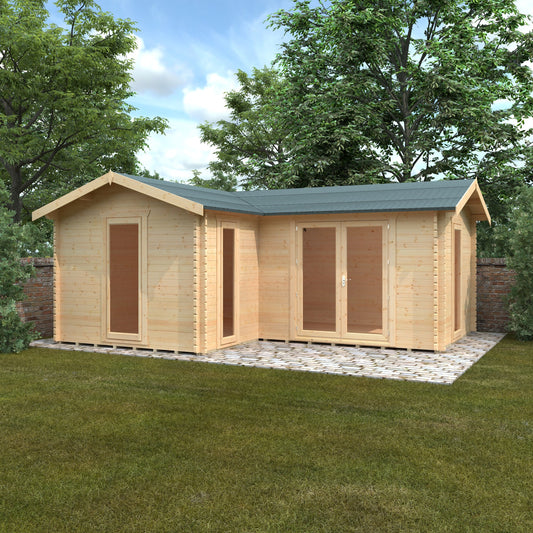 20x16 The L-Shaped 44mm Log Cabin