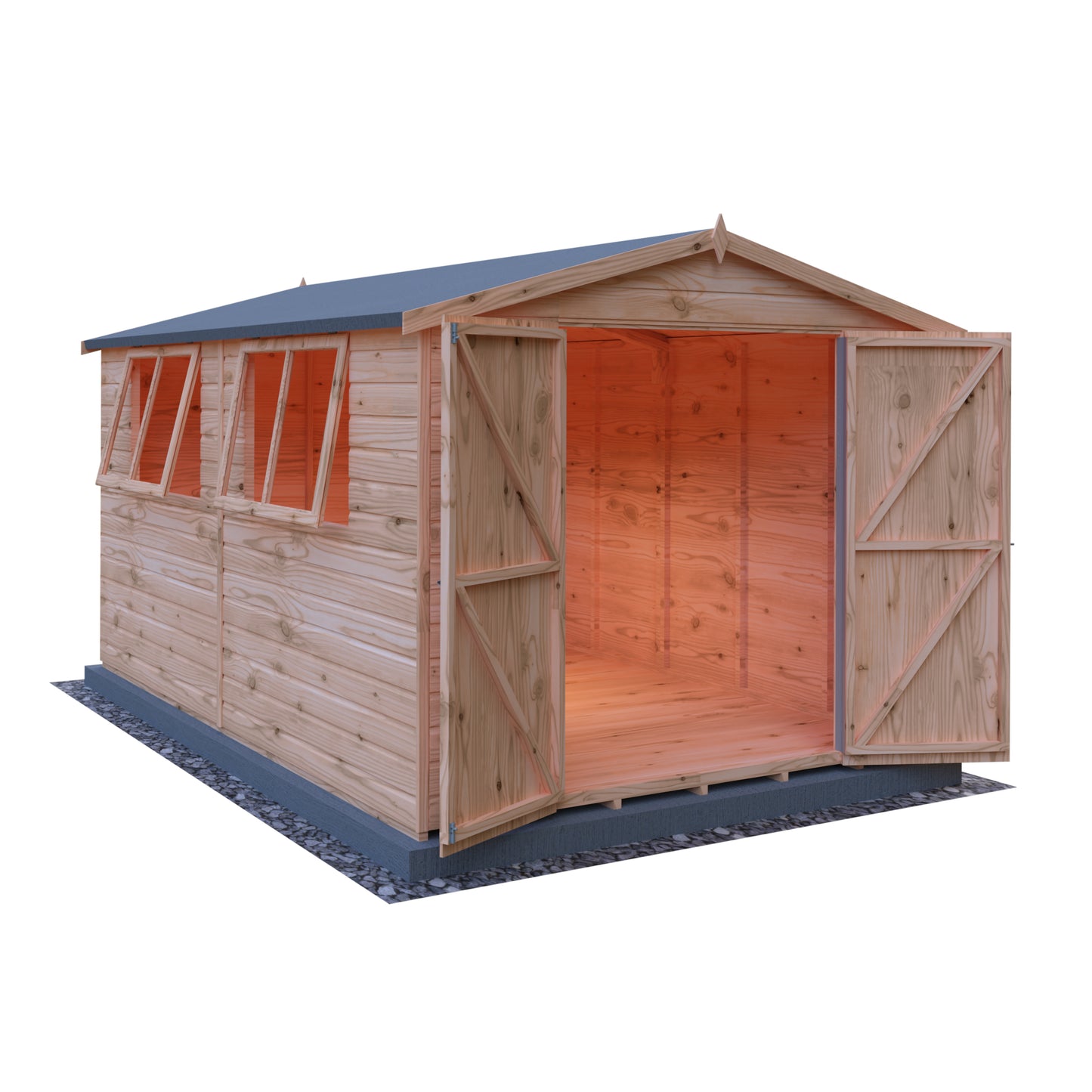 Shire Lewis 12x8 Double Door Loglap