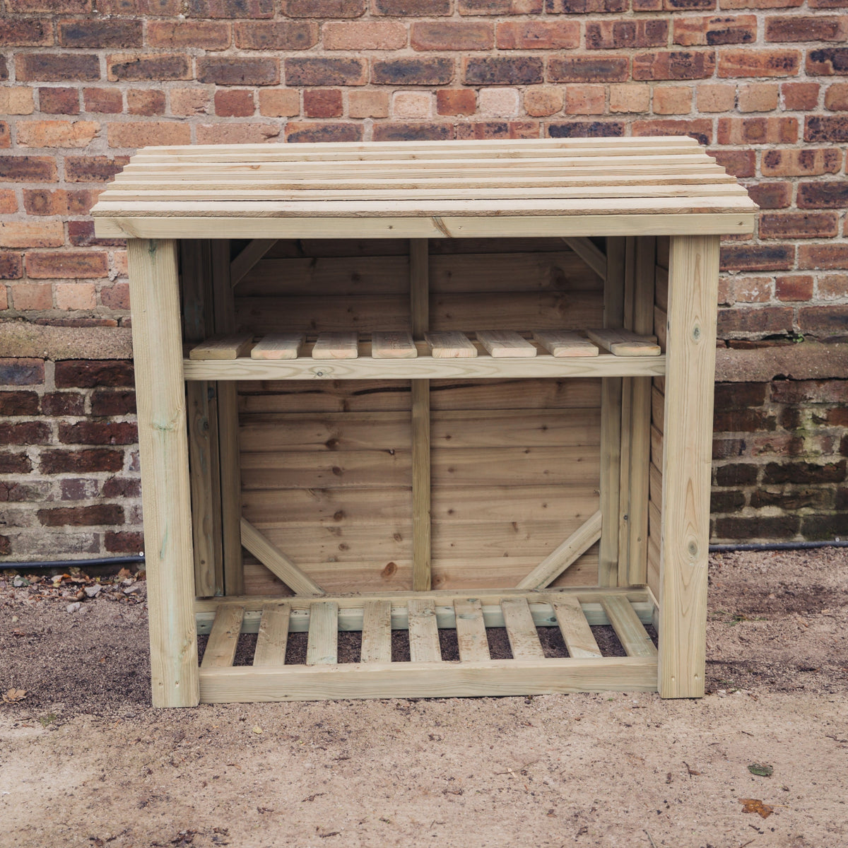Churnet Valley 4Ft X 4Ft Log Store With Kindling Shelf