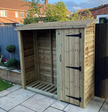 Churnet Valley Heavy Duty Logstore With Tool Shed 6x6 (HEIGHT FT X WIDTH FT)