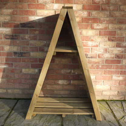 Shire Large Triangular Log Store Tongue & Groove Pressure treated