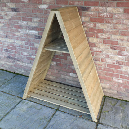 Shire Large Triangular Log Store Tongue & Groove Pressure treated