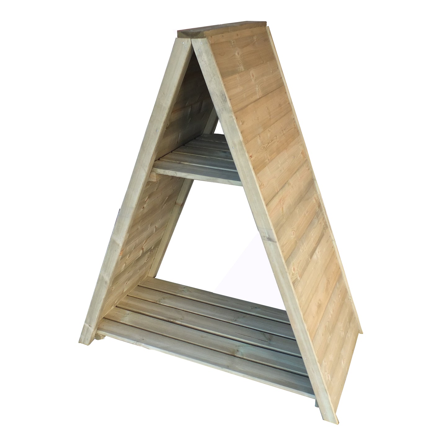 Shire Large Triangular Log Store Tongue & Groove Pressure treated