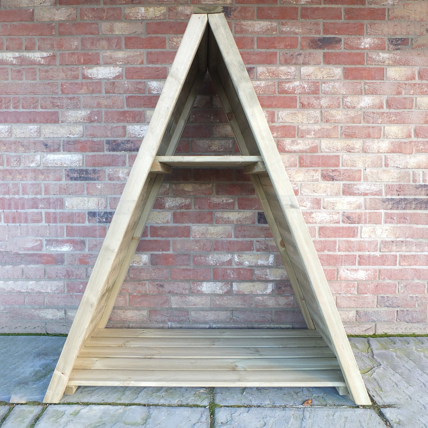 Shire Large Triangular Log Store Tongue & Groove Pressure treated