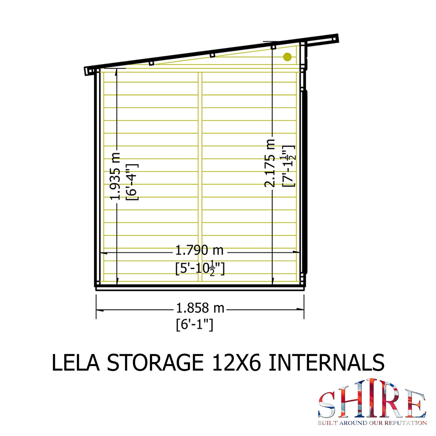 Shire Lela 12x6 inc Storage