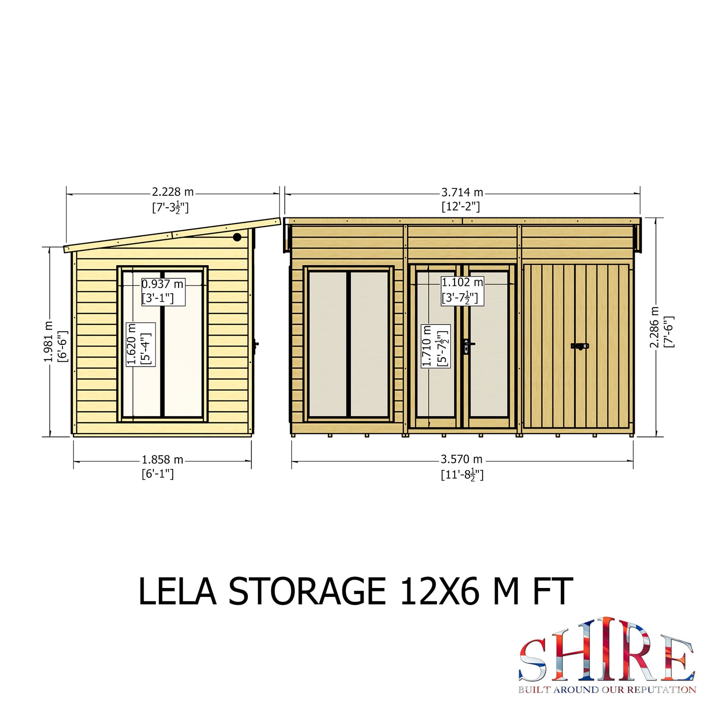 Shire Lela 12x6 inc Storage