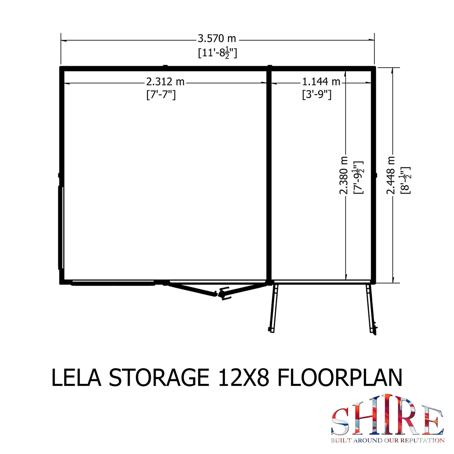 Shire Lela 12x8 inc Storage