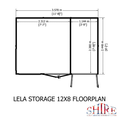 Shire Lela 12x8 inc Storage