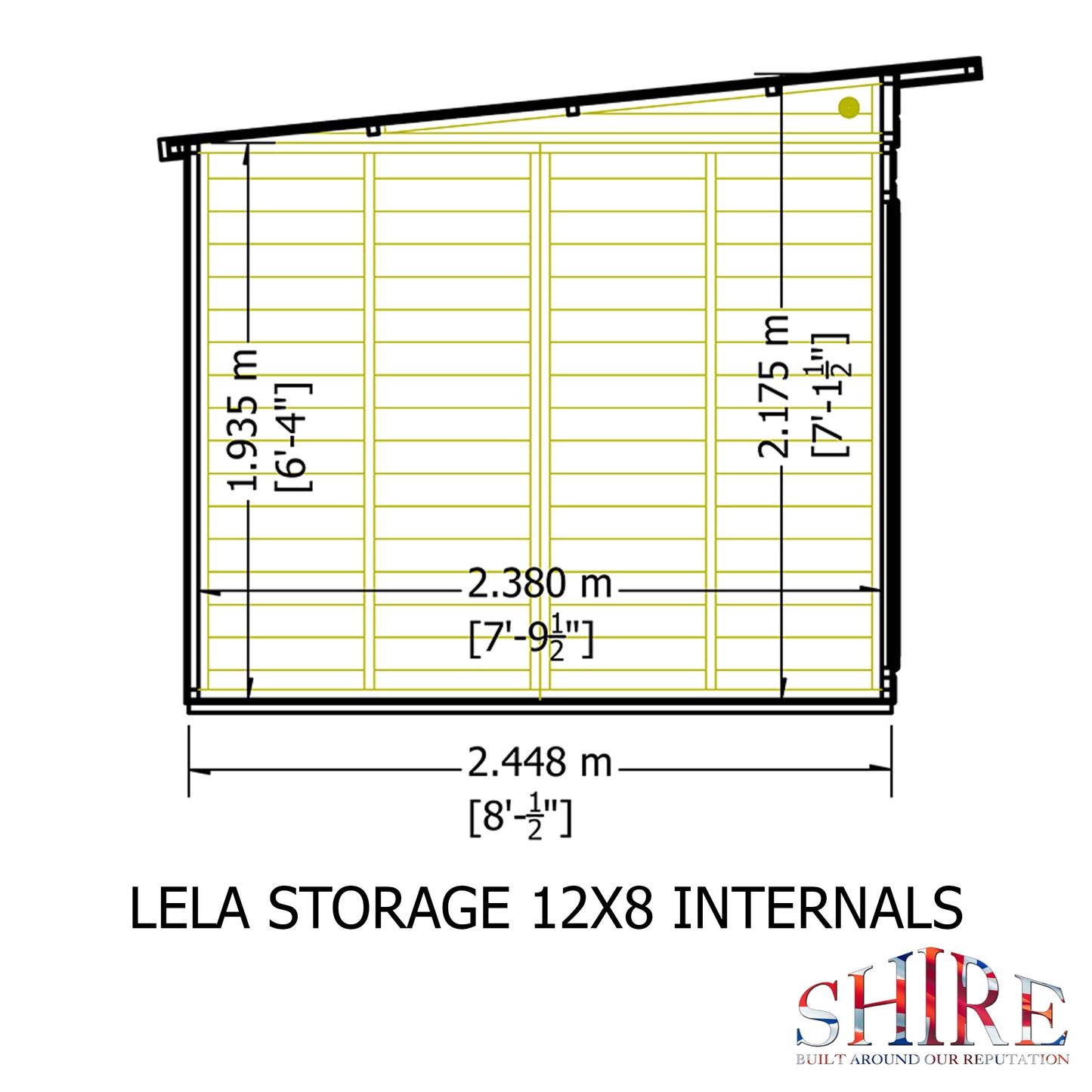 Shire Lela 12x8 inc Storage