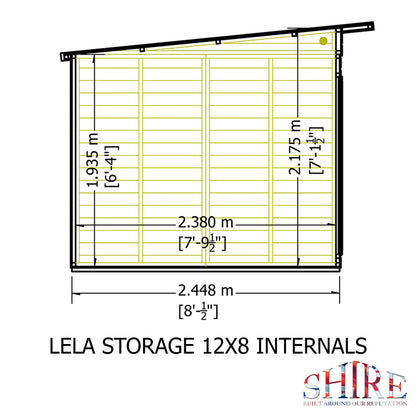 Shire Lela 12x8 inc Storage