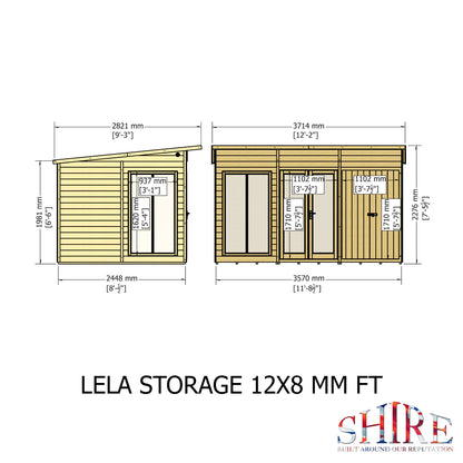 Shire Lela 12x8 inc Storage