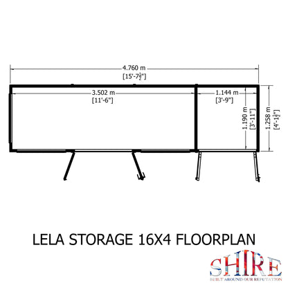 Shire Lela 16x4 inc Storage