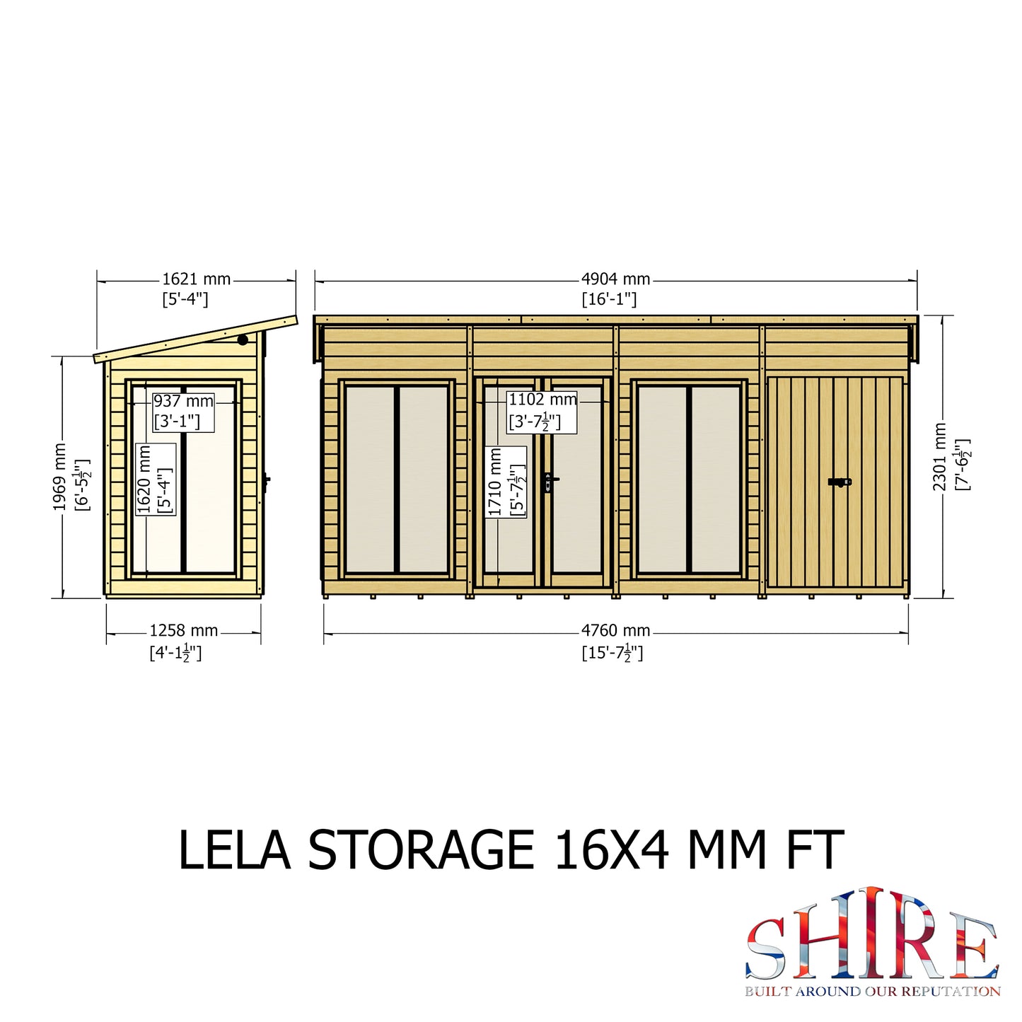 Shire Lela 16x4 inc Storage