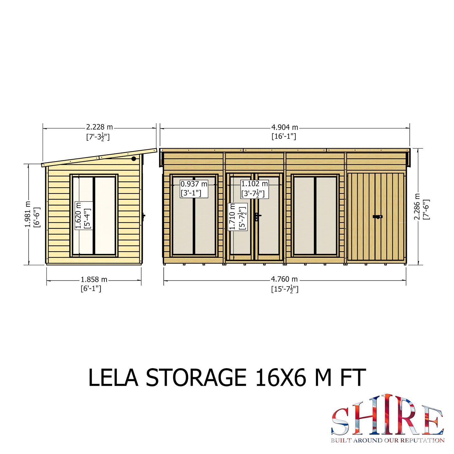 Shire Lela 16x6 inc Storage